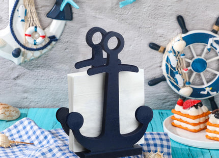Reallnaive Anchor Napkin Holder Vintage Tabletop for Summer Parties