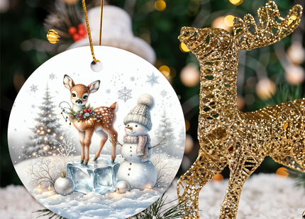 Deer & Reindeer Christmas Ornaments - Snowman, Deer & Reindeer Decor for Christmas Tree