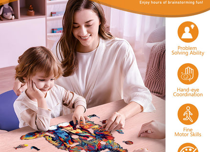 Wooden Puzzles for Adults - Maine Cat Jigsaw Puzzle 190 Piece