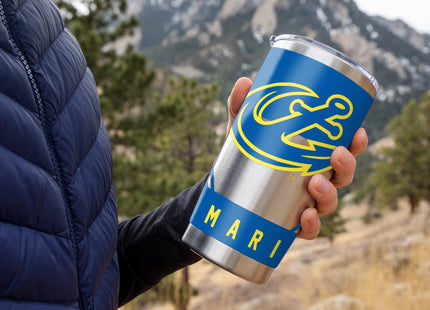 Rico Industries NCAA Maine Maritime Mariners Standard 20oz Stainless Steel Tumbler with Lid - Great For Coffee, Tea, Water or Cocktails