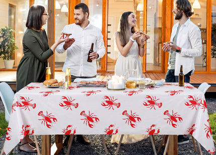 Oudain 54 Inch x 100 ft Crawfish Boil Lobster Tablecloth Roll Cutter Box