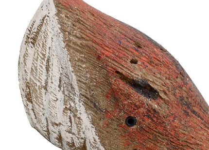 K KILIPES Wood Whale Statue Beach Table Decor for Home, 5.5" H Rustic Hand Carved Wood Sculpture Whale Figurine Coastal Centerpiece Nautical Ocean Decorations