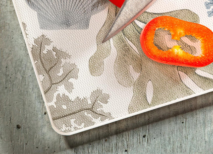 CounterArt Seashells & Starfish 3mm Tempered Glass Cutting Board