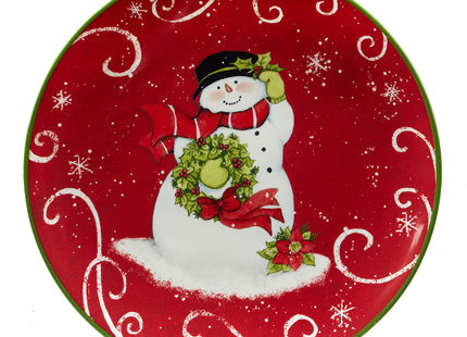 Certified International Holiday Magic Snowman 9" Dessert/Salad Plates, Set of 4