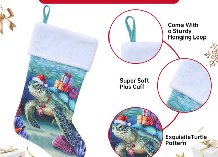 20 Inch Sea Turtle Christmas Stockings Ocean Turtle Xmas Hanging Stockings