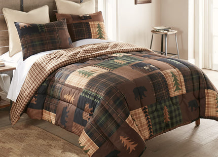 Donna Sharp Brown Bear Cabin Queen Comforter Set, 90" x 90"