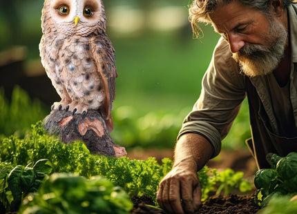 Owl Statue Outdoor, Resin Owl Garden Statues Owls Figurines Yard Decoration