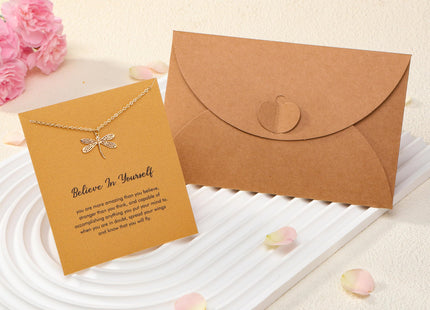 RZKING Golden Dragonfly Necklace Inspirational Gifts for Women (Dragonfly)