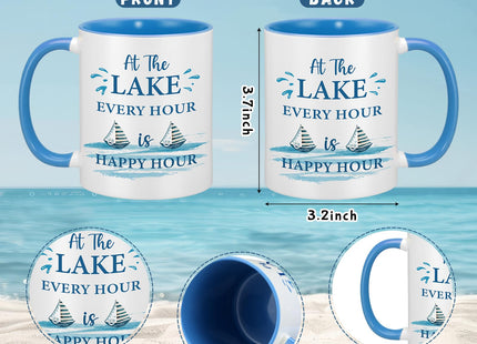 Didaey 6 Pcs Lake House Coffee Mugs Lake Life Gifts Ceramic Cup 12 oz