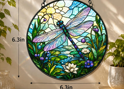 Dragonfly Stained Glass Suncatcher Window Hanging