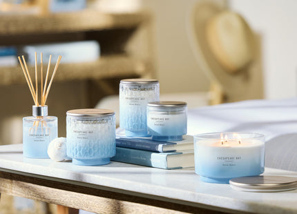 Chesapeake Bay, 14.5oz Serene Waters Scented Candle, Mood Evoking Fragrance, Sea Glass-Inspired Jar, Premium Soy Blend Wax with Essential Oils, Coastal Fragrance for Home Décor or Gifting