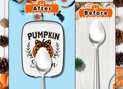 Pumpkin Ceramic Spoon Rest for Kitchen Stove Top Counter