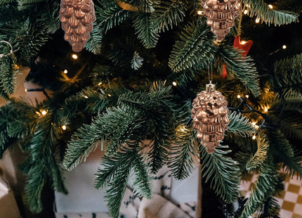 ABOOFAN 8 Pcs Christmas Pinecone Ornament Fall Hanging Pine Cone Ornament Shatterproof Pinecone Ball for Xmas Tree Fall Thanksgiving Day Decoration