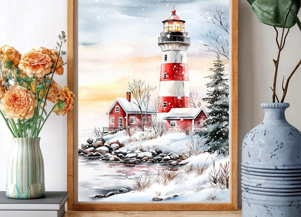 NAIMOER Lighthouse Diamond Art Kits for Adults Beginner, 5D Diamond Painting Kit, Full Drill Gem Art DIY Paint by Diamonds Dot, Diamond Painting Crafts for Home Wall Decor 12x16inch