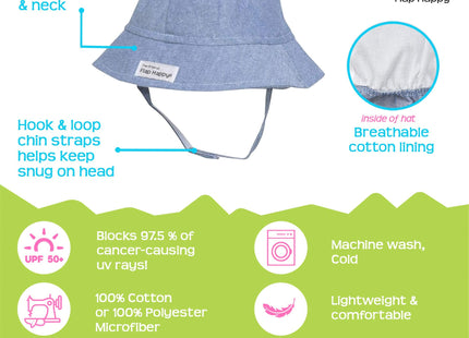 Flap Happy Baby Boy's UPF 50+ Bucket Hat Hat, Lobster Pirate, Small