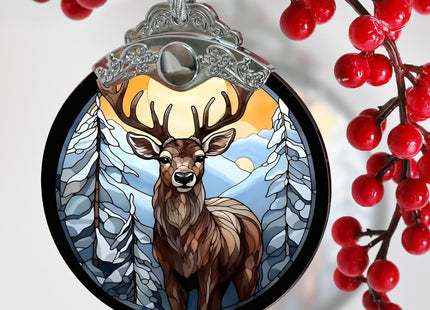 Deer Ornaments for Christmas Tree - Jocidea Deer Christmas Ornament - Beautiful Deer Ornament Gift - Holiday Keepsake - Deer Stocking Stuffer - Deer Gift
