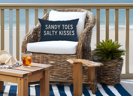 PANDICORN Summer Beach Throw Pillow Covers 12x20 Inch, Nautical Decor, Blue