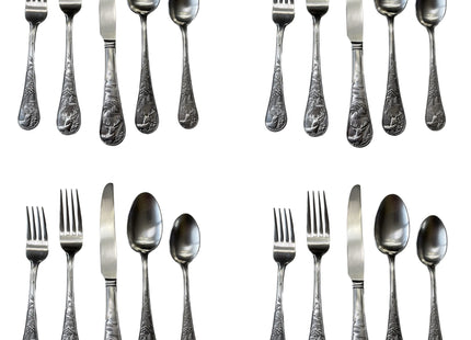Cambridge Deer Satin 20 Piece Flatware Set