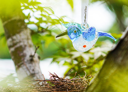 Blown Glass Hummingbird Ornament for Tree
