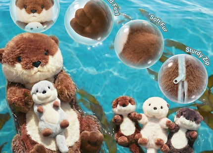 OUOZZZ 18.5" Otter Stuffed Animal 5-in-1 Otter Plush Toy for Girls Boys