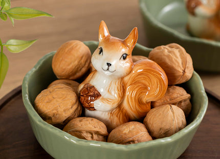DIHOclub Cute Squirrel Candy Bowl Ceramic Candy Dish (Green Squirrel)