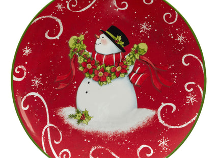 Certified International Holiday Magic Snowman 9" Dessert/Salad Plates, Set of 4
