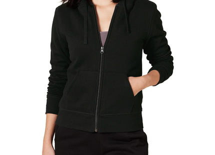 Amazon Essentials Women's Sherpa-Lined Fleece Full-Zip Hooded Jacket with Drawstring (Available in Plus Size), Black, X-Large