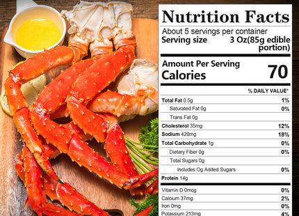 OCEANZEN Alaskan Red King Crab Legs | Wild-Caught | Fully Cooked (4 LBS)