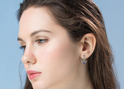 Anchor Earrings Sterling Silver Nautical Stud Earrings Sailor Jewelry Present for Women Mom