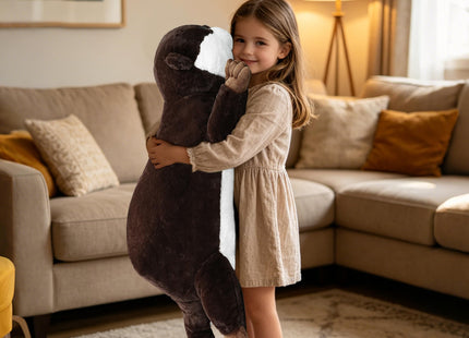 ZBLX Giant Otter Stuffed Animal, 34 inch Big Stuffed Animal, Large Cute Sea Otter Plush for Kids Boys Girls Birthday Gifts (Otter)