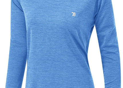 TBMPOY Womens UPF 50+ Sun Protection Hoodie Shirt Long Sleeve Fishing Hiking Outdoor UV Shirt Lightweight Lake Blue M