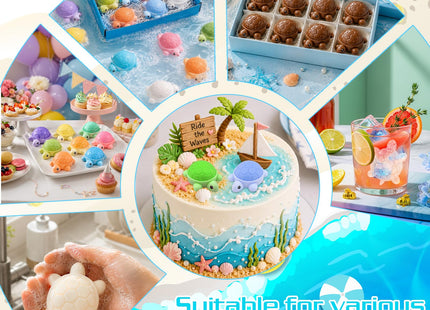 HNGWLYN Sea Turtle Chocolate Silicone Mold 3D Turtle Candy Molds