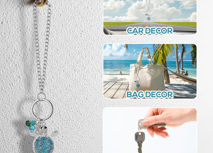 Misdary 1 Pcs Sea Turtle Rear View Mirror Accessories, Sea Turtle Gifts