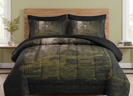 Pamnest Queen Comforter Set with Sheets, 7 Pieces Tree Forest Bedding