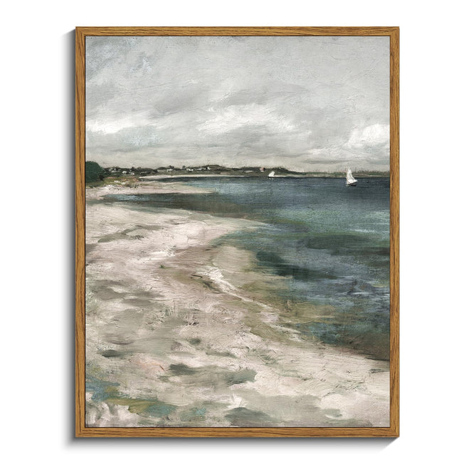 InSimSea Framed Canvas Prints Art Vintage Decor, Coastal Wall Art Living Room, Storm Clouds Vintage Coastal Wall Bathroom Pictures, Traditional Scenic Pictures for Bedroom Office Decor, 11"x14"