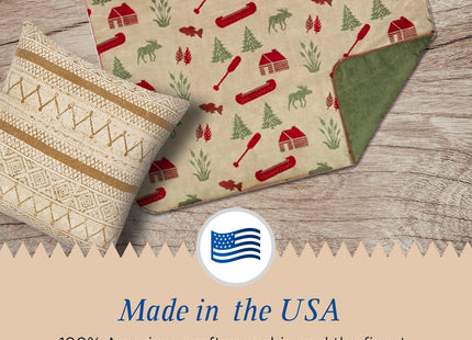 Denali Ultimate Comfort Rustic Throw Blanket - Lightweight Microplush with Moose Camp Design (60x70)