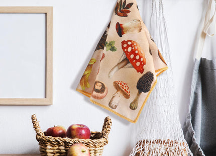 Preboun 4 Pack Mushroom Dish Towels 16x24 Inch Cotton Kitchen Towels