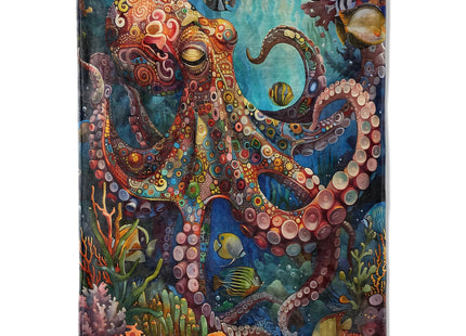 Mounidso Octopus Blanket, Octopus Theme Flannel Blanket Gifts for Women, Soft Warm Lightweight Octopus Blankets for Living Room Home Sofa Travel Decor 50" x 60"