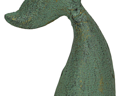 Set of 2 Whale Tail Decorative Bookends, 6.5 Inch Verdigris Green Cast Iron