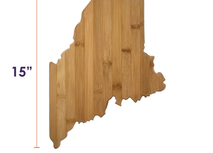 Totally Bamboo Maine State Shaped Bamboo Serving and Cutting Board