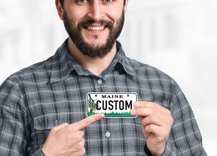 Mini License Plates, Personalized License Plates, Custom for Car, Bikes, ATV, Kids Car, Golf Cart, Jeep, 2x4 Inch, Rust-Free Fade Resistant Aluminum, USA Made By My Sign Center (Maine)