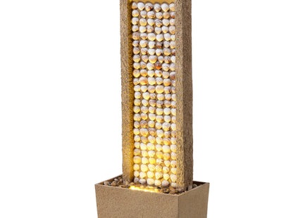 Teamson Home Coastal Seashells Design Outdoor Water Fountain, Brown