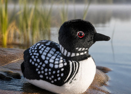 Wild Republic Audubon Birds Common Loon Plush with Authentic Bird Sound, Stuffed Animal, Bird Toys for Kids & Birders