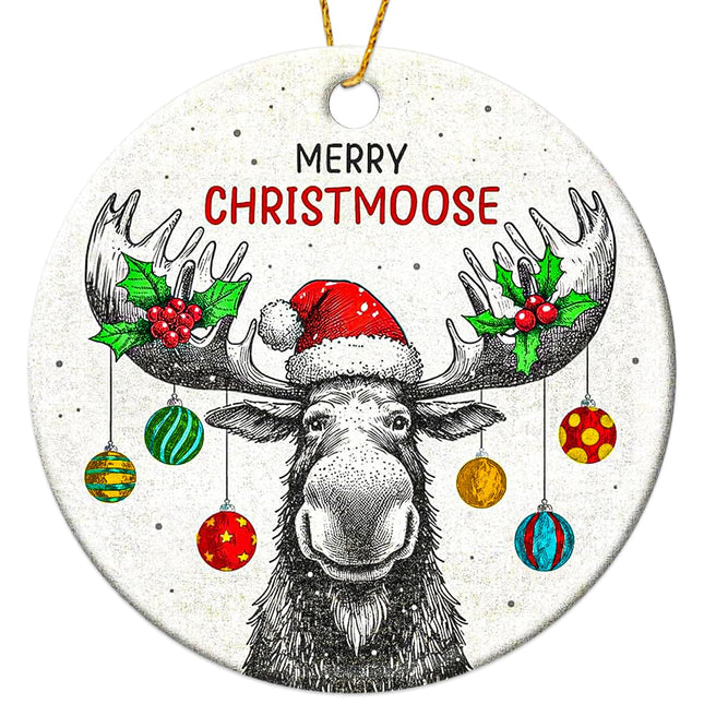 Moose Ornaments for Christmas Tree, Christmas Vacation Ornament, Hunting Woodland Animal Deer Ornaments, Cute Ornament for Kids - Moose Gifts for Women Lovers