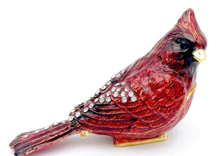 JWT Astyle Luxury Red Cardinal Bird Jewelry Trinket Box Cardinal Gifts