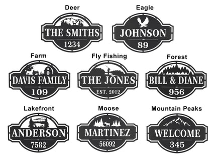Custom Moose Metal Address Sign - Personalized Wildlife House Number Plaque, Northern Cabin Decor, Durable Steel, 12-30 in, Home on the Range (12 inch)