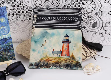 XiaoGalaee Lighthouse Print Messenger Bag Adjustable Shoulder Strap for Adult Sisters Teens Birthday Holiday Gift Travel Crossbody Bag Lighthouse Lovers Gift