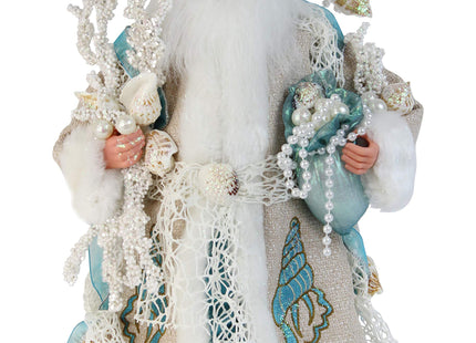 Windy Hill 16" Coastal Charm Aquamarine Santa 168240