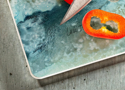 CounterArt Sea Turtle Sealife 3mm Tempered Glass Cutting Board