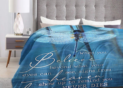Blue Dragonfly Blanket Dragonfly Decor Throw Blanket Gifts for Girls Boys Dragonfly Lover Couch Bedding Super Warm Soft Plush Lightweight Fleece Flannel Blanket for Kids Adults Men Women 60"X50"